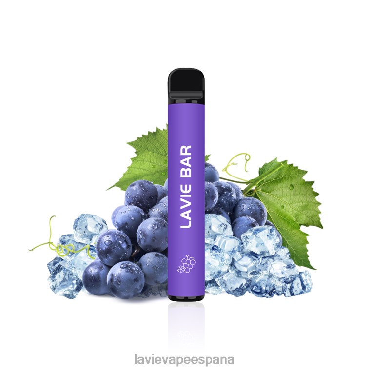 LAVIE Vape Sabores - LAVIE BAR Versión al 2% 800 inhalaciones hielo de uva P008B322